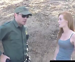 Freckled Young Redhead Alex Tanner Is Having Hard Sex By The Border